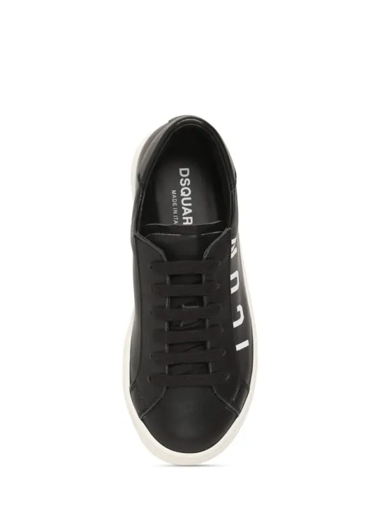 Dsquared2   Leather lace-up sneakers 