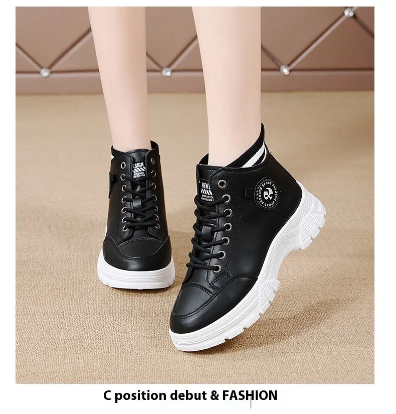 Fall High Top Sneakers White Internet Celebrity Student Casual Shoes