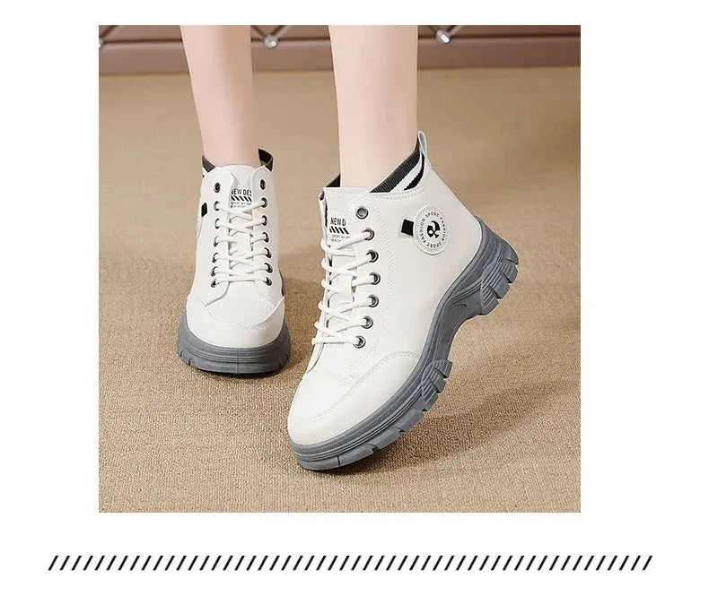 Fall High Top Sneakers White Internet Celebrity Student Casual Shoes