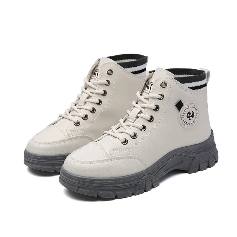 Fall High Top Sneakers White Internet Celebrity Student Casual Shoes