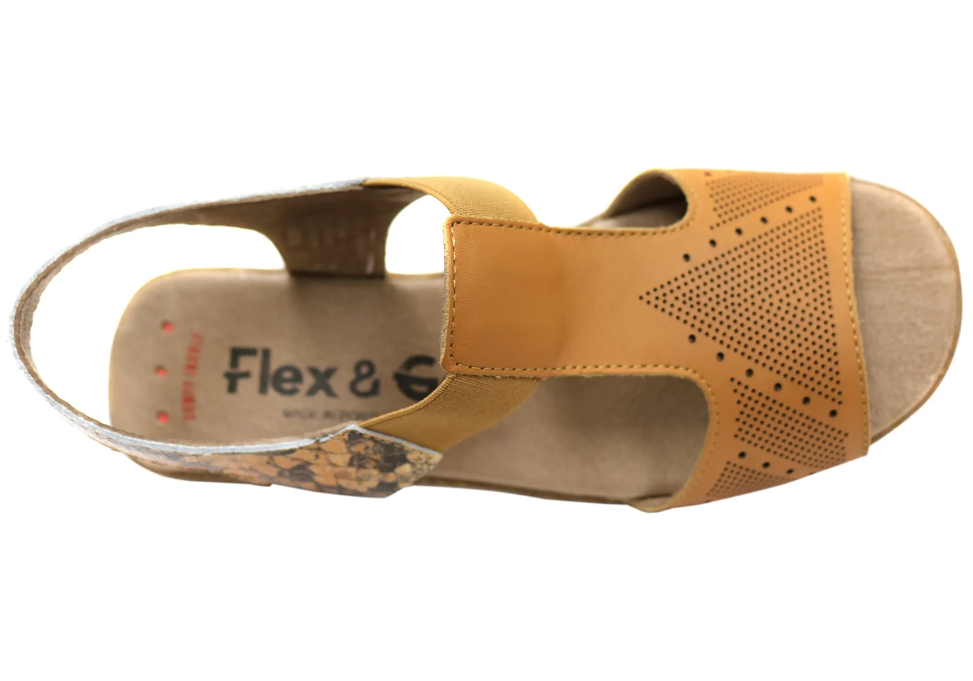 Flex & Go Montana Womens Comfortable Leather Sandals Made In Portugal