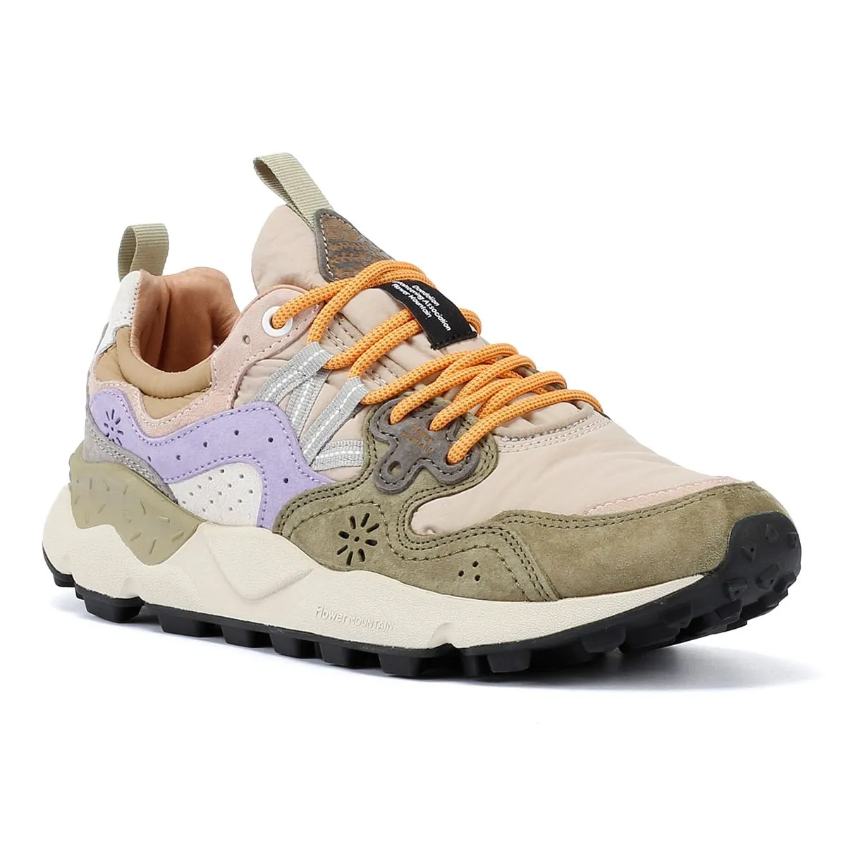 Flower Mountain Yamano 3 Suede Militare/Taupe/Violet Trainers