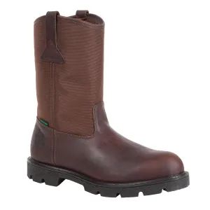 Georgia Homeland Mens Brown Leather Waterproof Wellington Work Boots