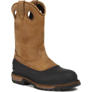 Georgia MudDog Mens Brown Leather Steel Toe Wellington Work Boots