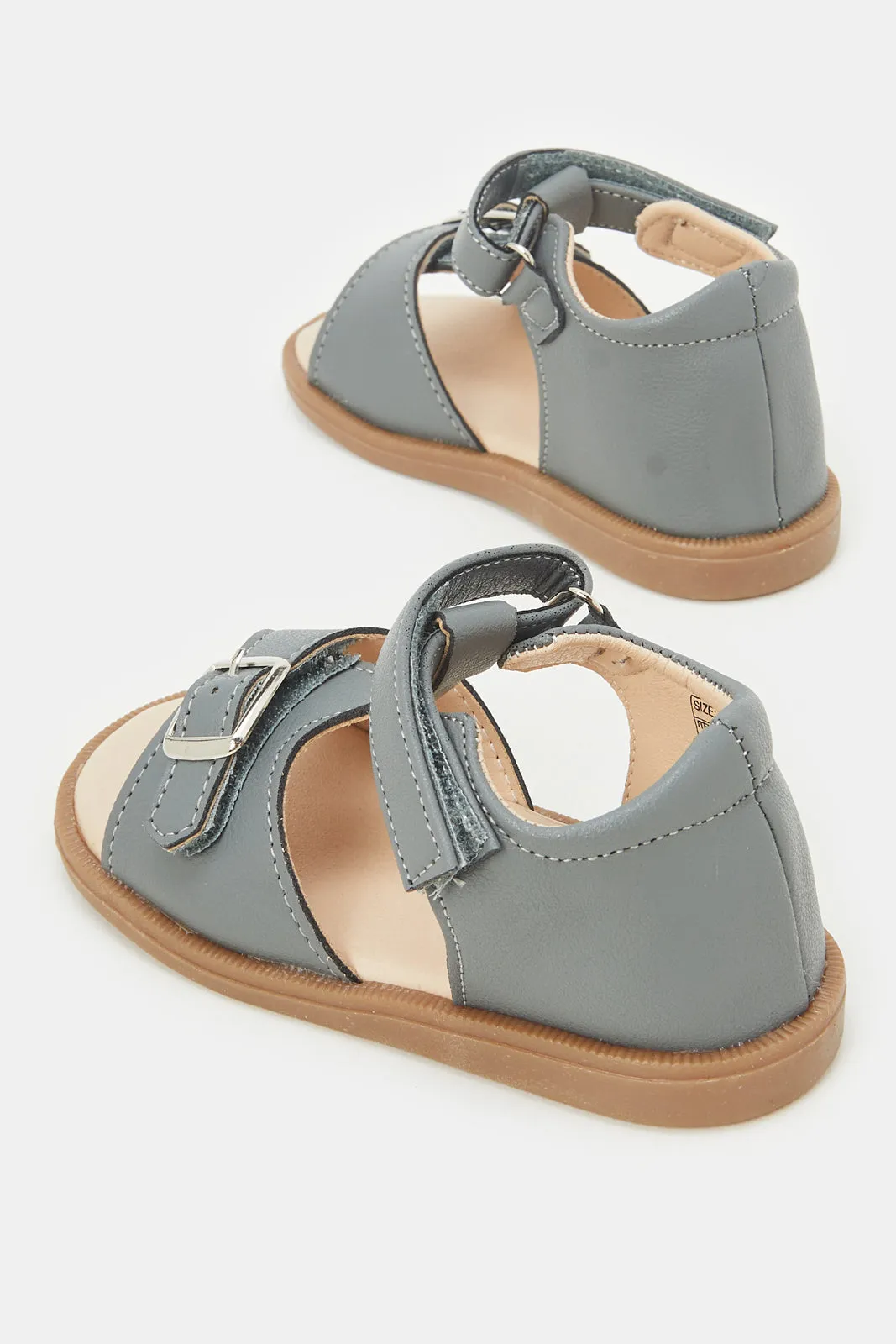 Grey Buckle Sandal