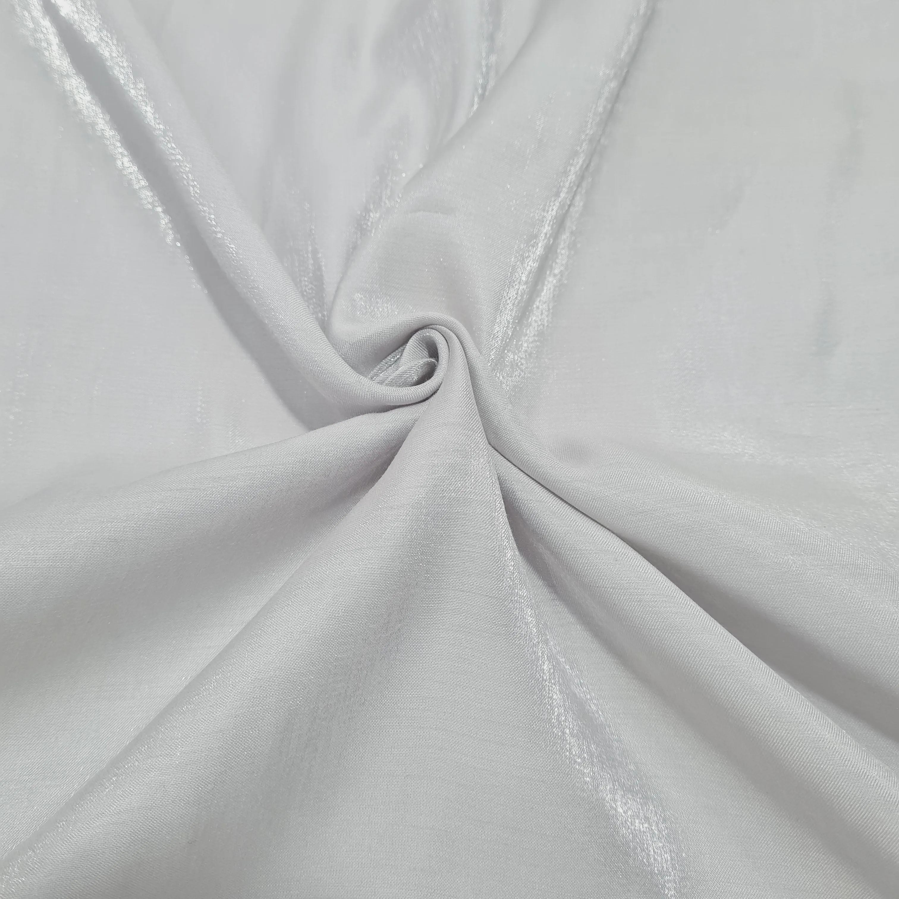 Grey Solid Two Tone Satin Fabric