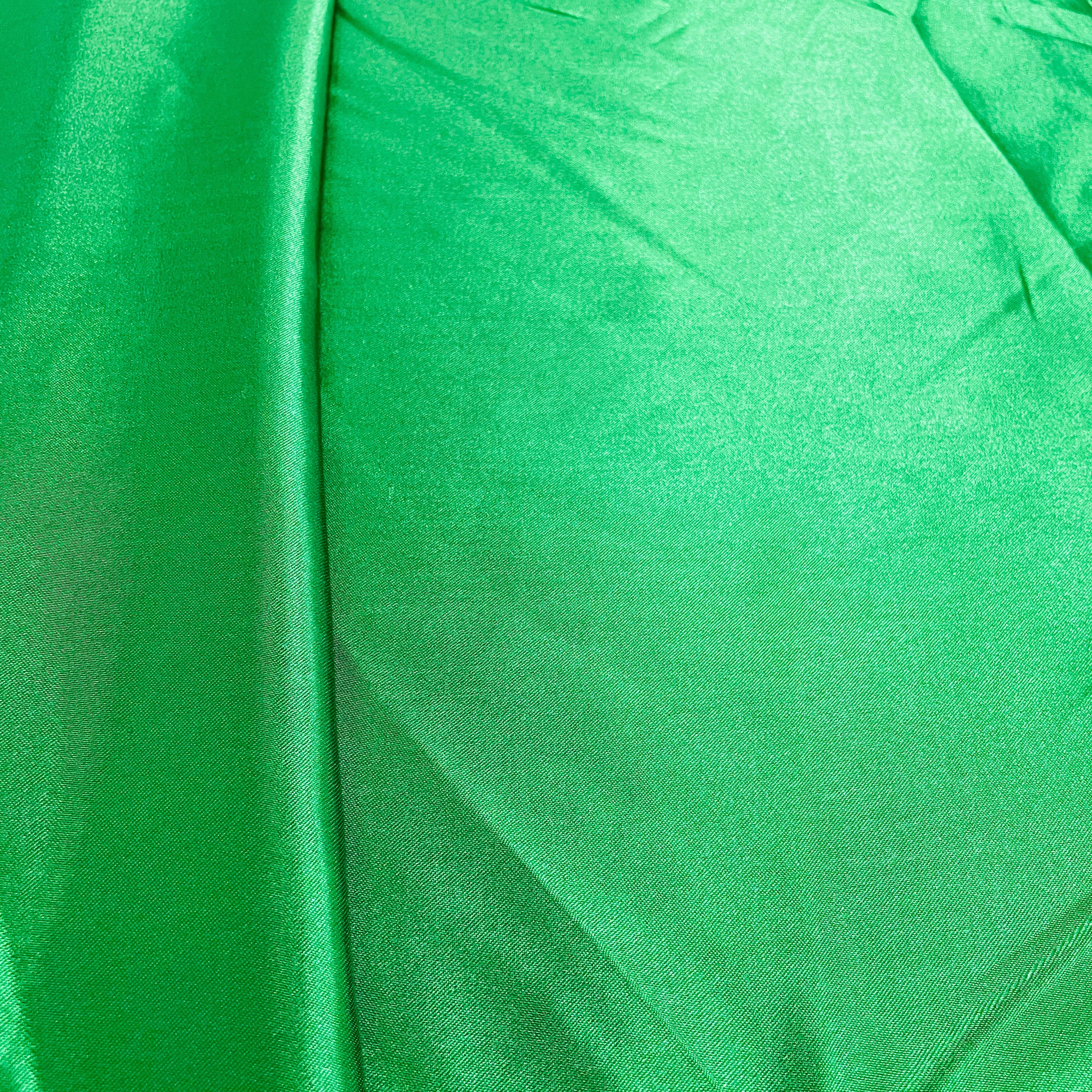 India Green Solid Satin Fabric