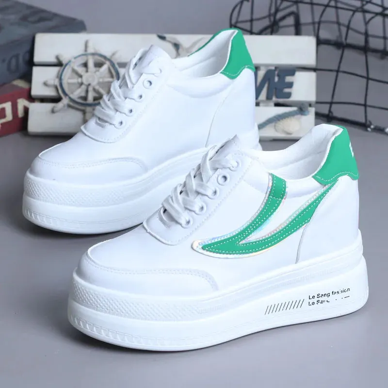 Joskaa 2024 New White Shoes Platform Sneakers