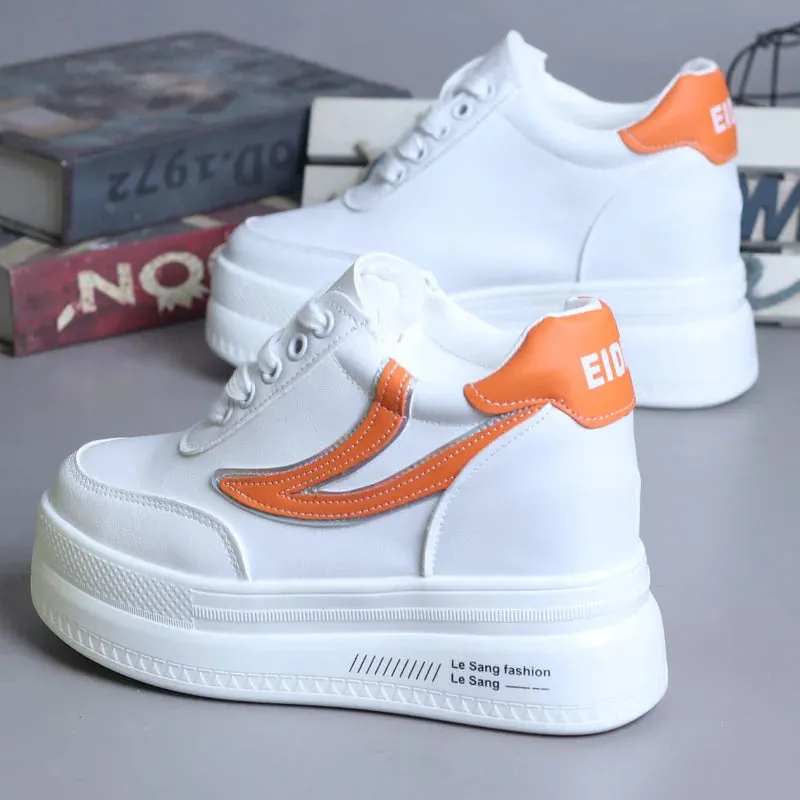 Joskaa 2024 New White Shoes Platform Sneakers