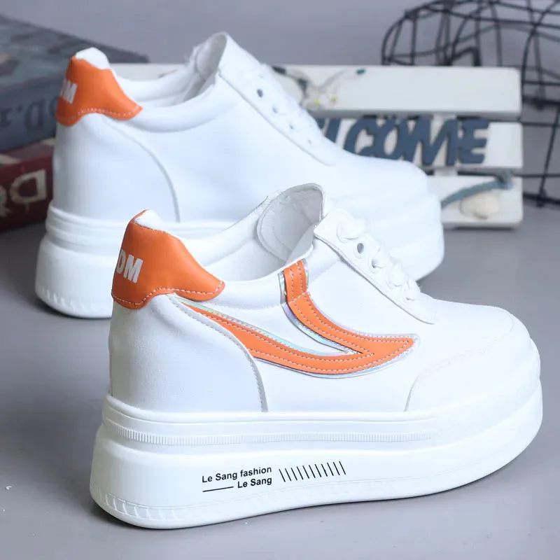 Joskaa 2024 New White Shoes Platform Sneakers