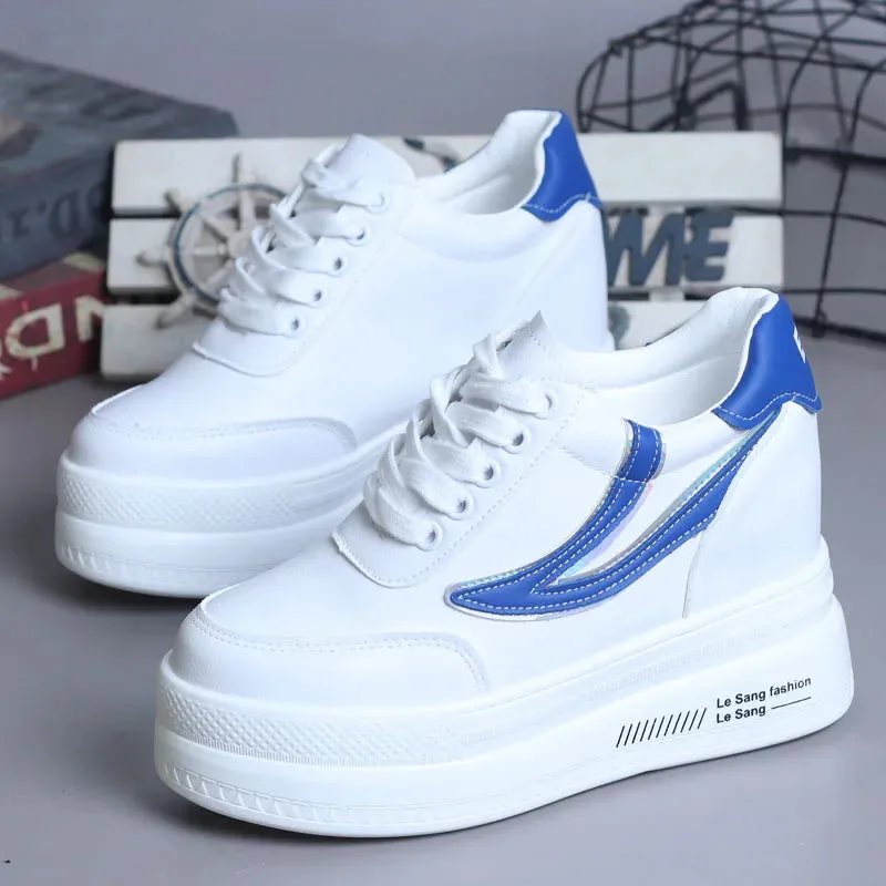 Joskaa 2024 New White Shoes Platform Sneakers