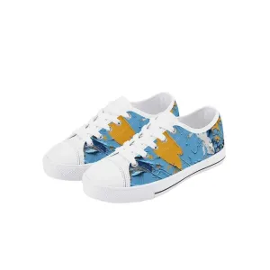 Kids Paint splatter Low Top Canvas Shoes