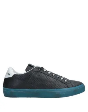 Leather Crown Man Low-tops & sneakers Black 9 UK