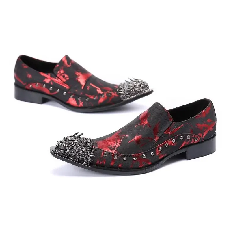 Luxe Exotic Genuine Leather Pointed Toe Slip-ons