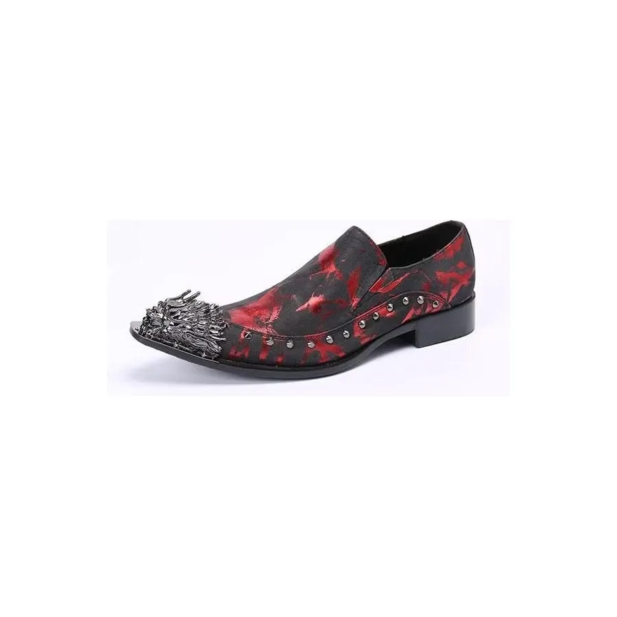 Luxe Exotic Genuine Leather Pointed Toe Slip-ons