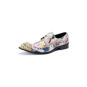 Luxe Exotic Pattern Genuine Leather Derbies