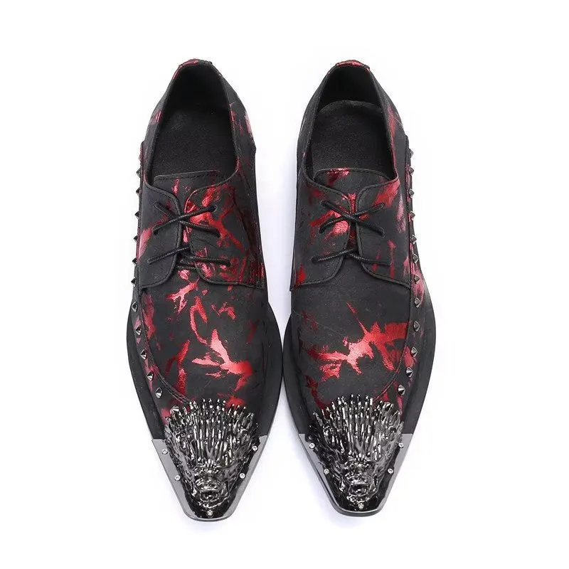 Luxe Exotic Pattern Genuine Leather Derbies