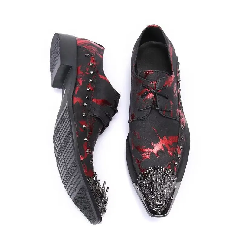 Luxe Exotic Pattern Genuine Leather Derbies