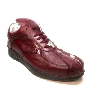 Mauri M770/1 Wine Crocodile Tail Sneakers