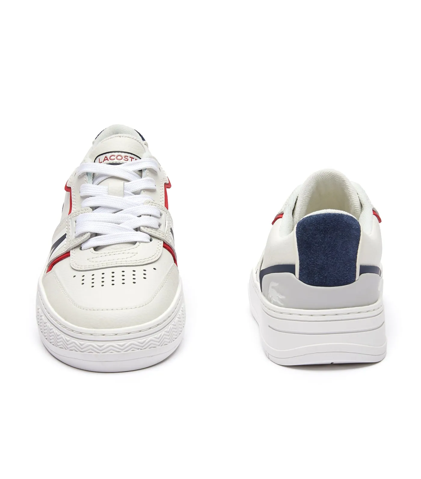 Men's L001 0321 1 Leather Sneakers White/Navy/Red