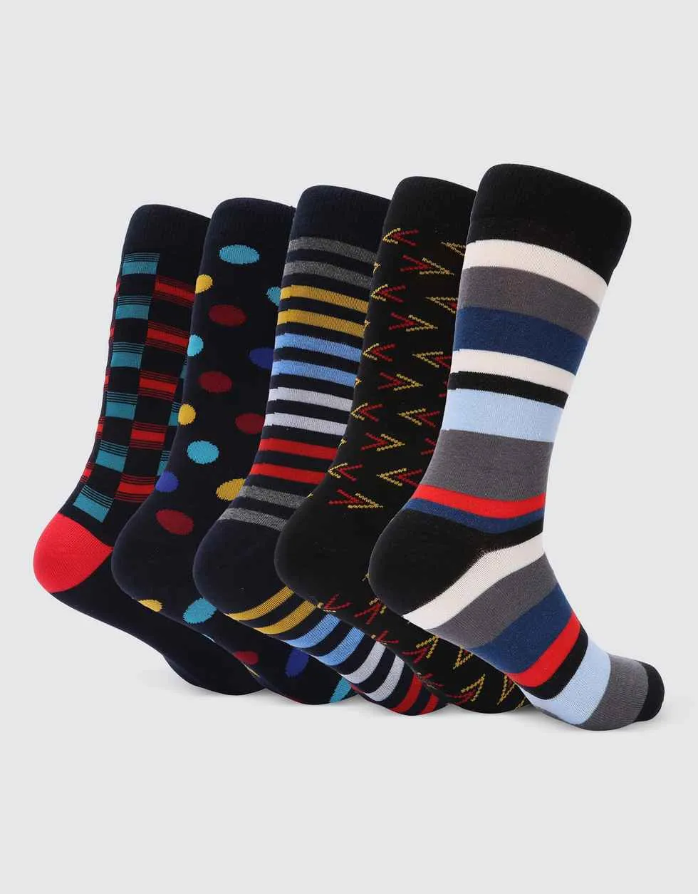 Modern Pop Crew Socks 5 Pack