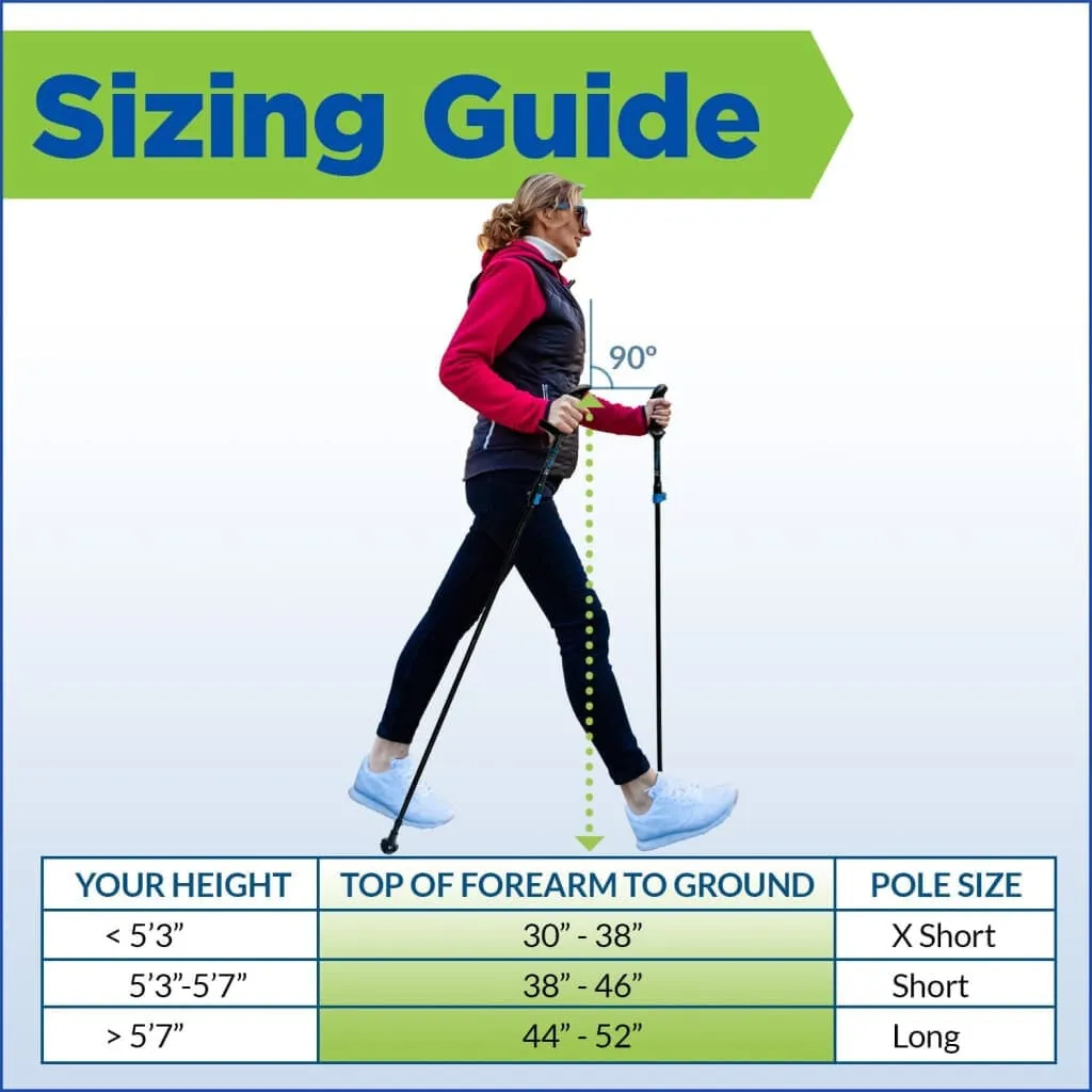 Motivator Folding Travel Poles for Balance and Rehab - Patented Stability Grips - Lightweight, Adjustable and Foldable includes Detachable Feet and Travel Bag