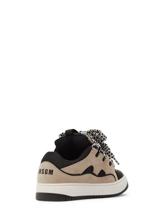 MSGM   Leather lace-up sneakers 