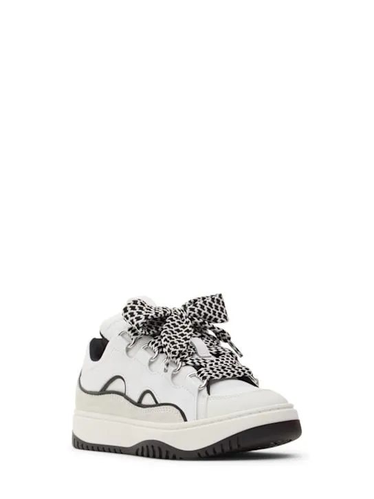 MSGM   Leather lace-up sneakers 