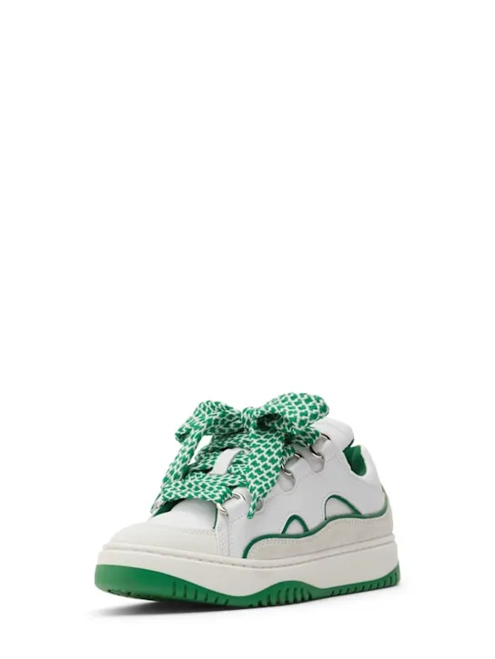 MSGM   Leather lace-up sneakers 