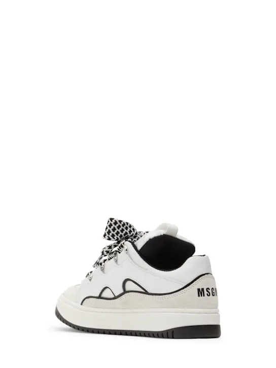 MSGM   Leather lace-up sneakers 