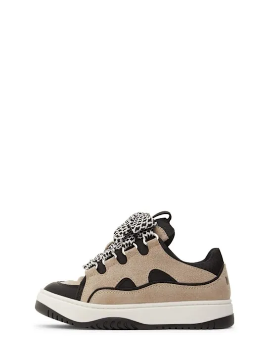 MSGM   Leather lace-up sneakers 