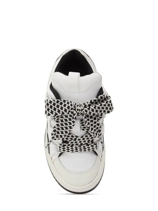 MSGM   Leather lace-up sneakers 