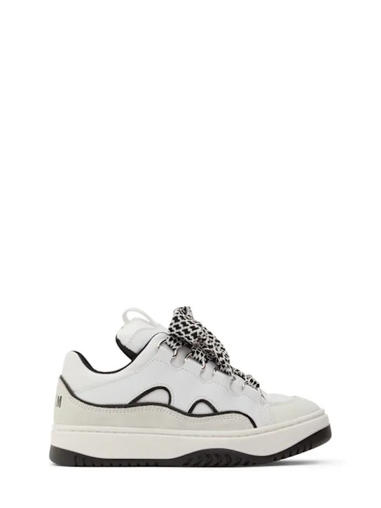 MSGM   Leather lace-up sneakers 