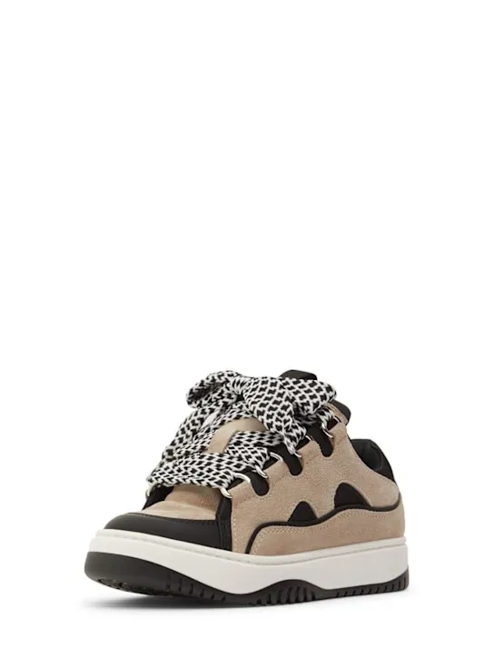 MSGM   Leather lace-up sneakers 