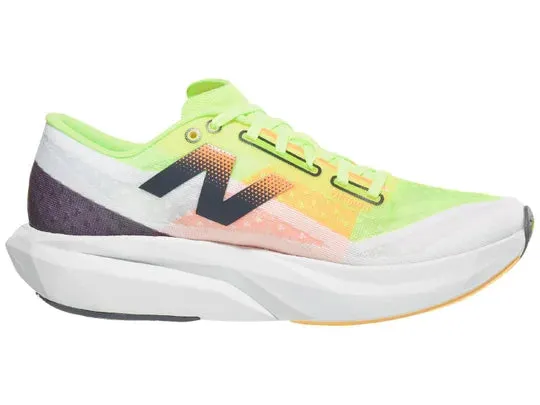 New Balance | FuelCell Rebel v4 | Women's | White/Bleached Lime Glo/Hot Mango