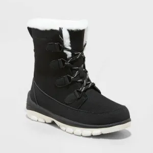 New - Women's Corie Winter Hiker Boots - Universal Thread Jet Black 8