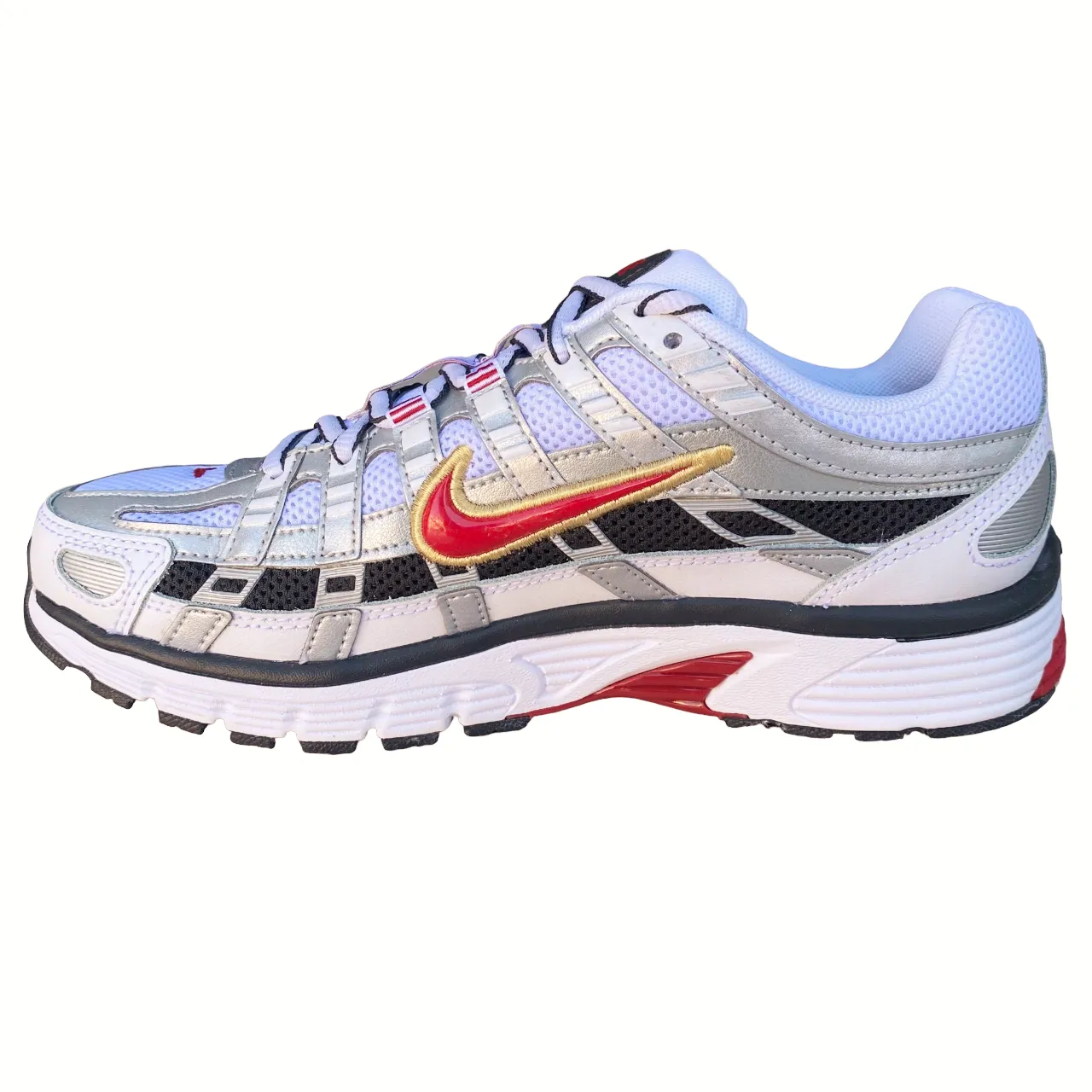 Nike scarpa sneakers da donna P-6000 BV1021-101 bianco-rosso