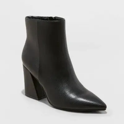 Open Box - Women's Cullen Ankle Boots - A New Day Black 7