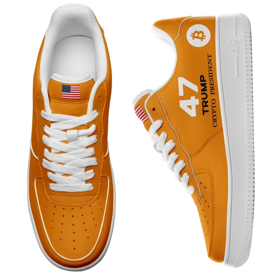 Personalized 47 Trump Sneakers, Custom Gold and white Shoes, Durabale Shoes for Men and Women