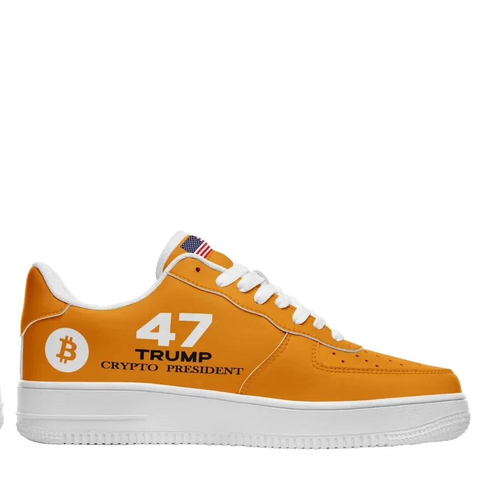 Personalized 47 Trump Sneakers, Custom Gold and white Shoes, Durabale Shoes for Men and Women