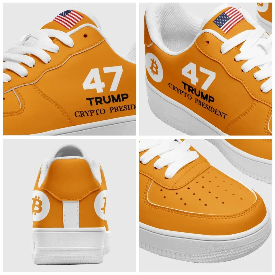 Personalized 47 Trump Sneakers, Custom Gold and white Shoes, Durabale Shoes for Men and Women