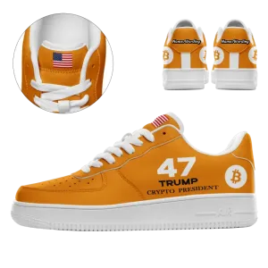 Personalized 47 Trump Sneakers, Custom Gold and white Shoes, Durabale Shoes for Men and Women