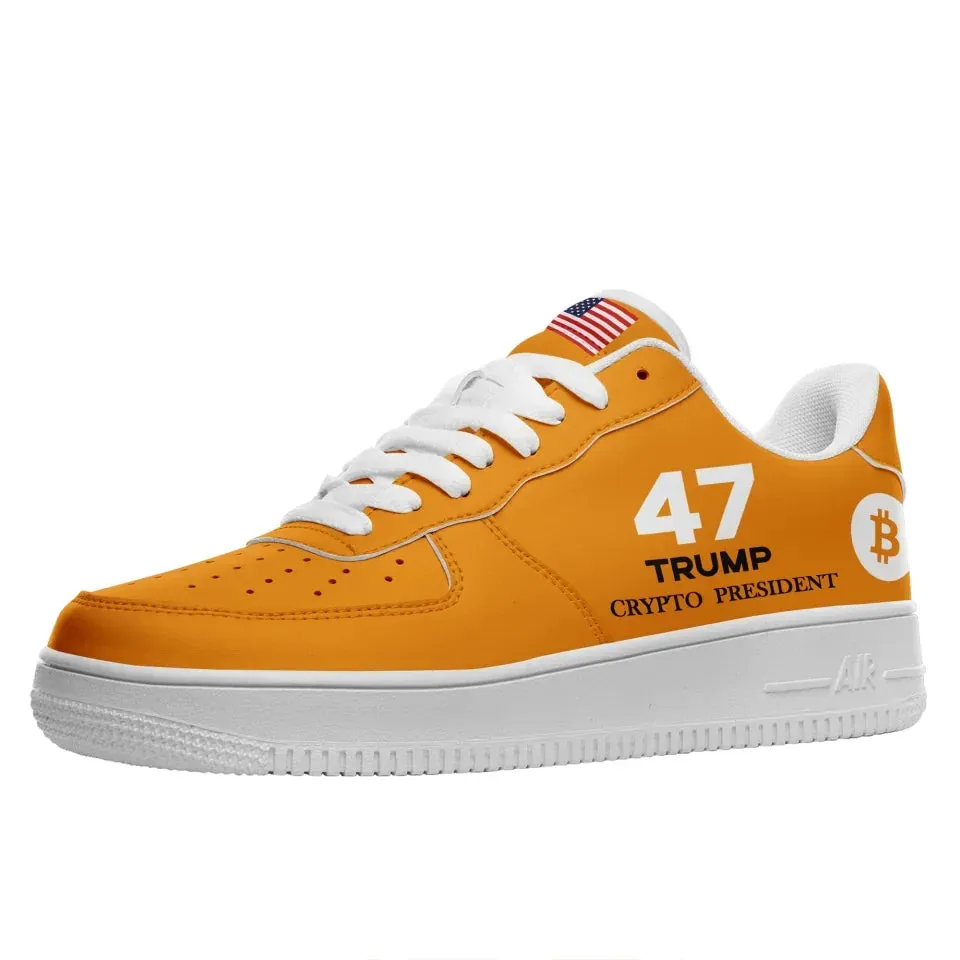 Personalized 47 Trump Sneakers, Custom Gold and white Shoes, Durabale Shoes for Men and Women