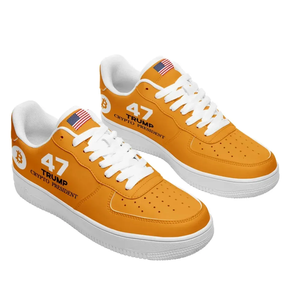 Personalized 47 Trump Sneakers, Custom Gold and white Shoes, Durabale Shoes for Men and Women