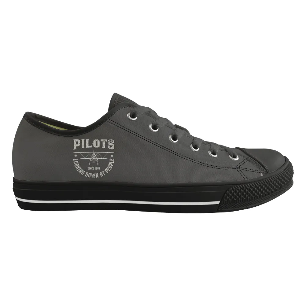 Pilots Looking Down at People Since 1903 Designed Canvas Shoes (Men)