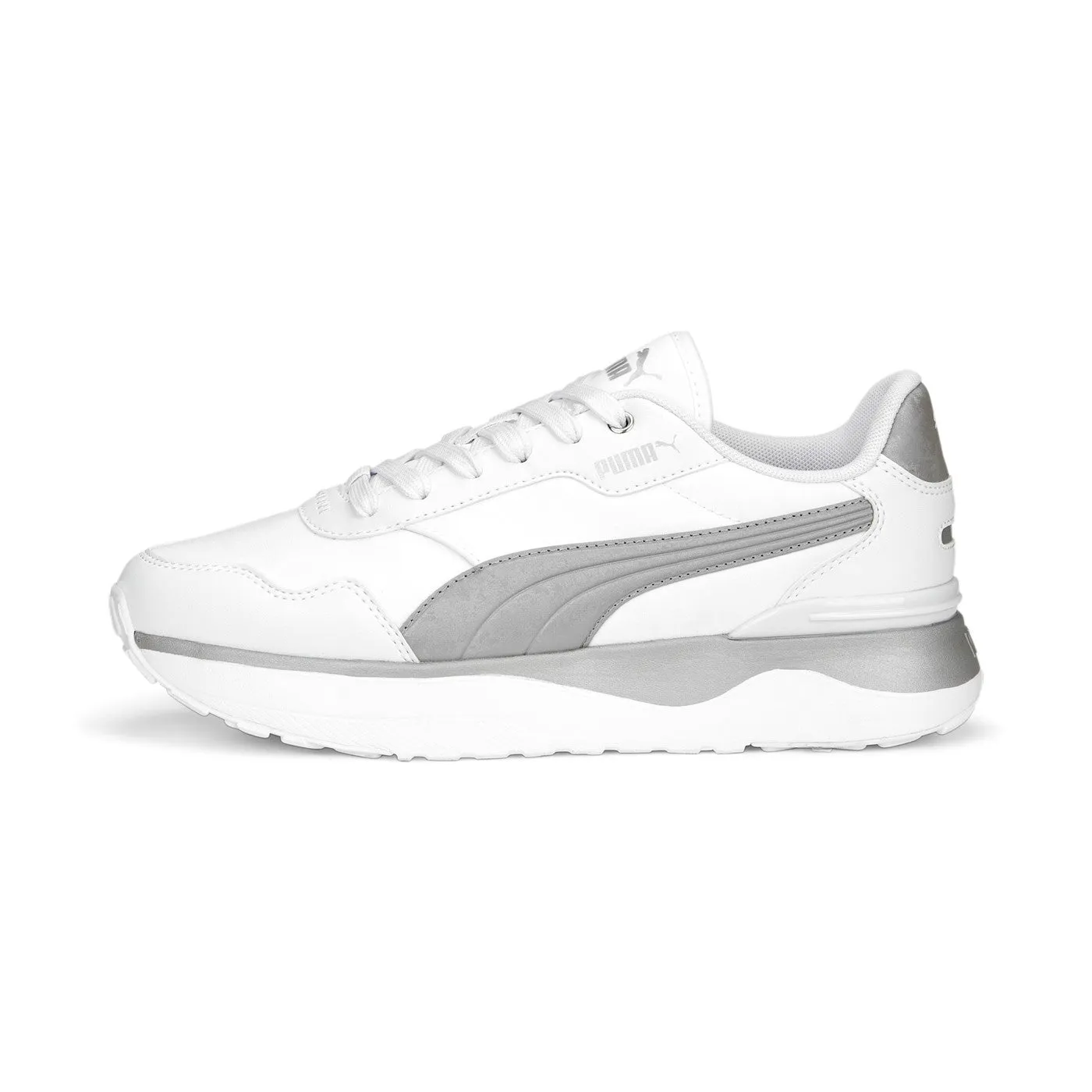 Puma scarpa sneakers da donna R78 Voyage Space Metallics 391130 02 bianco-argento