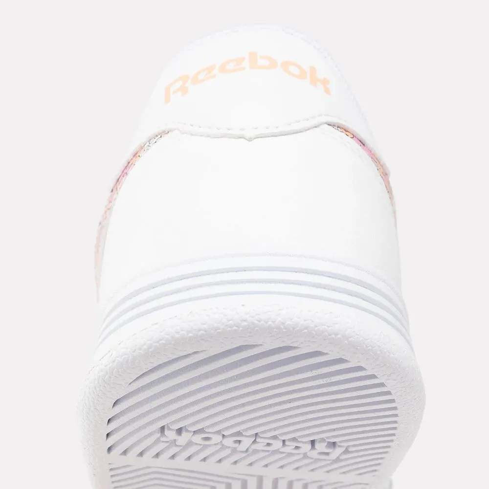 REEBOK WOMENS COURT ADVANCE - WHITE/PEACH GLOW