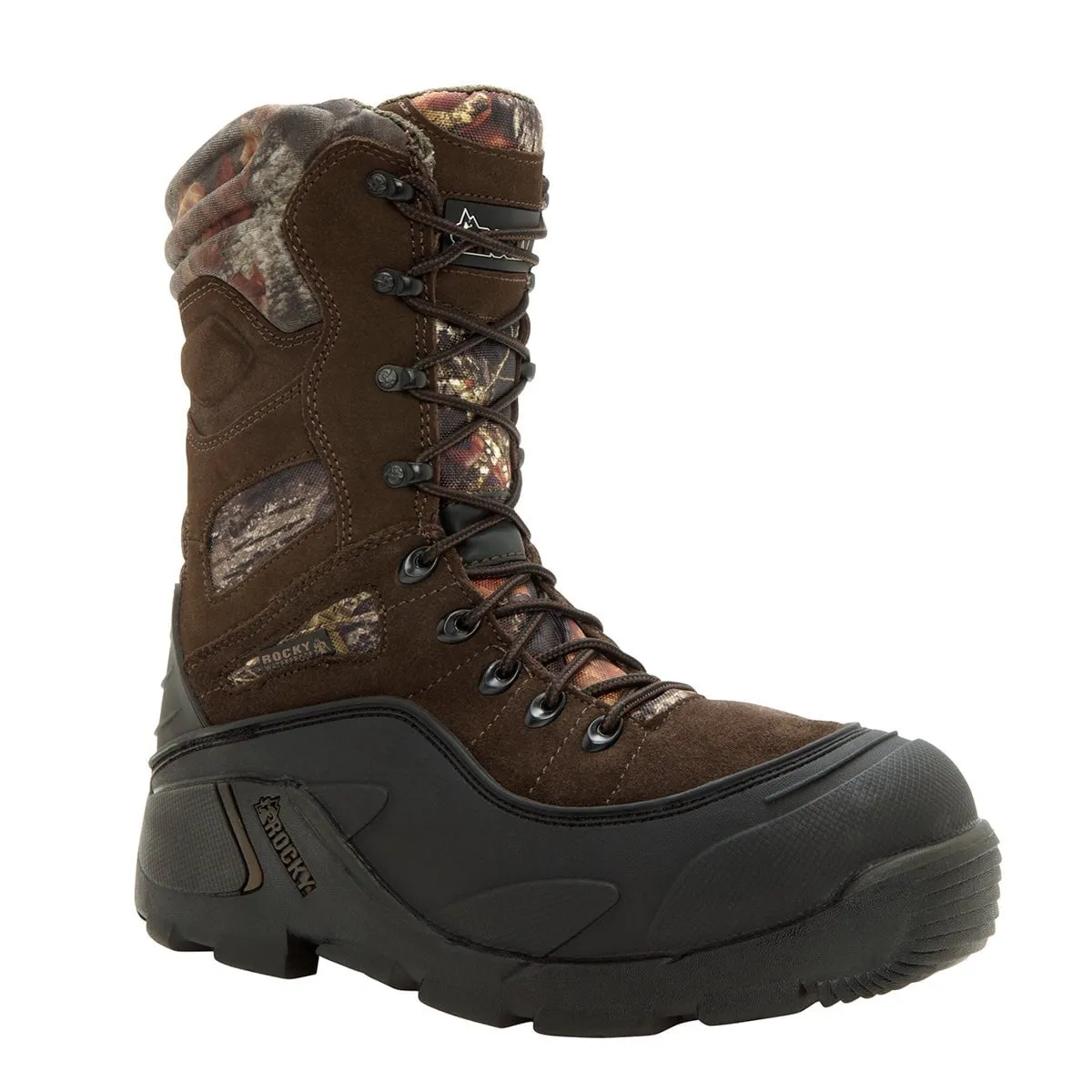 Rocky Mens Brown Leather BlizzardStalker Pro Insulated Snow Boots