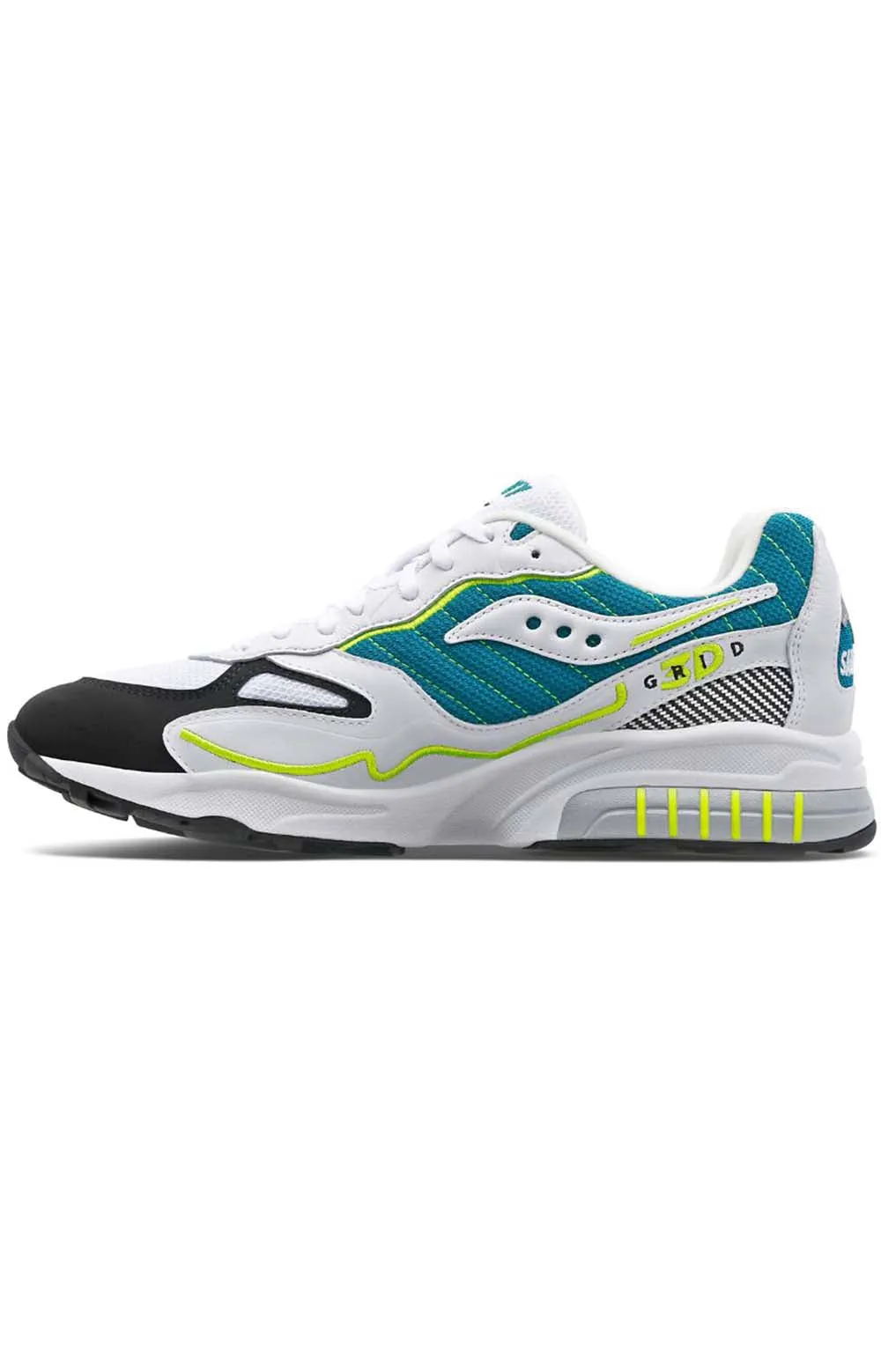 Saucony 3D Grid Hurricane Retro Sneakers - White/Green