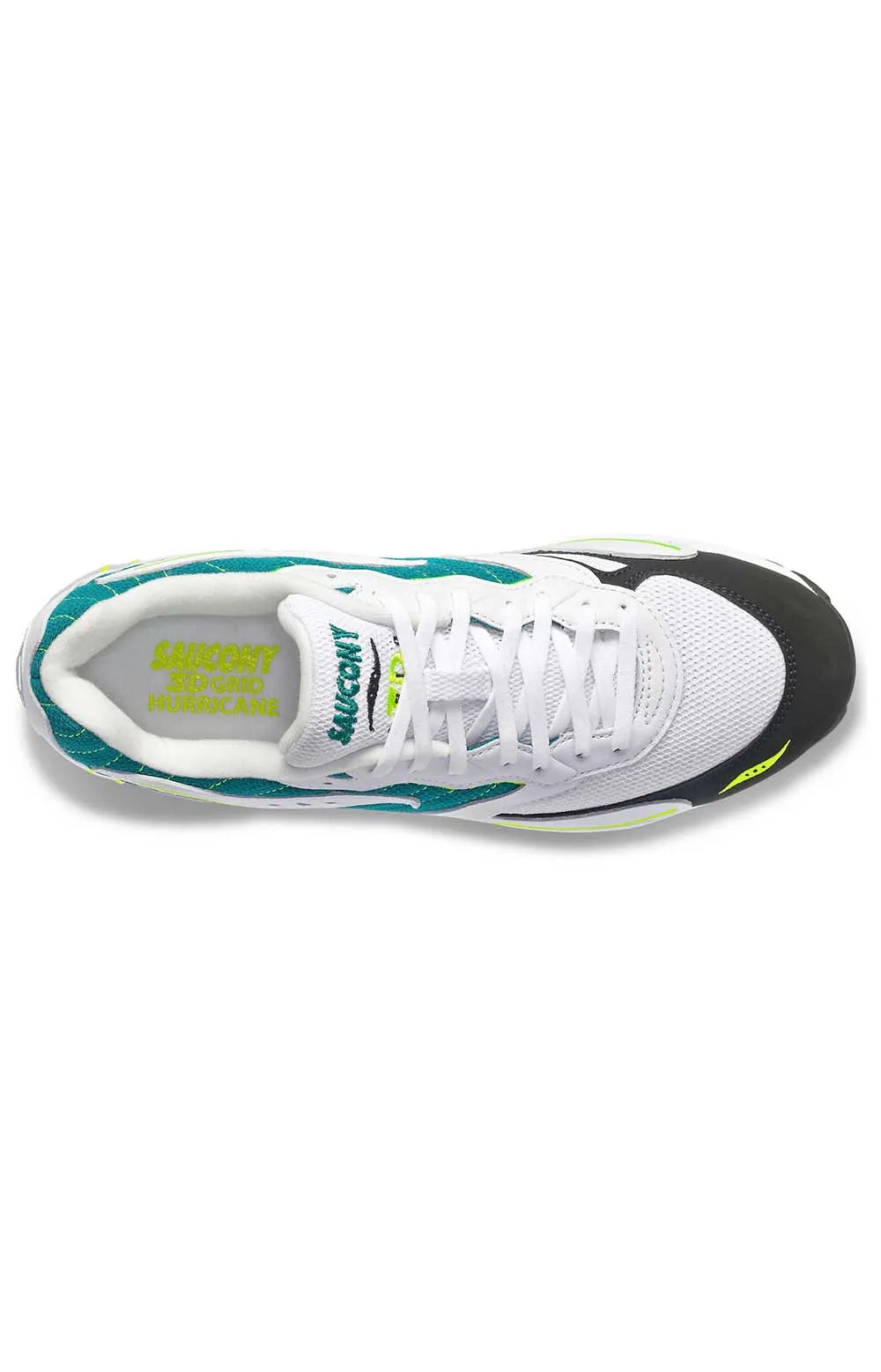 Saucony 3D Grid Hurricane Retro Sneakers - White/Green